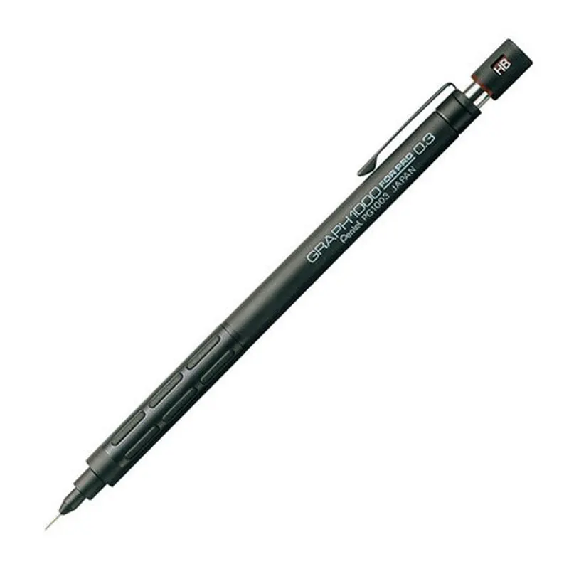 0.3mm 1pcs Pentel механический карандаш, граф 1000 для профессионального черчения, карандаш с низкой гравитацией, профессиональный дизайн, ручка PG 0,3 мм/0,5 мм/0,7 мм/0,9 мм, 1 шт - Цвет: 0.3mm 1pcs