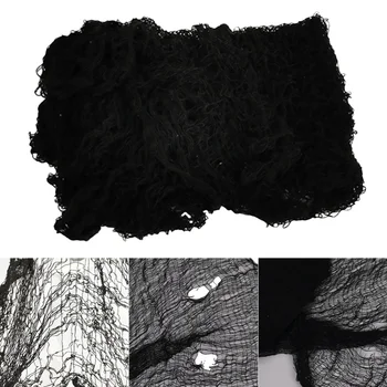 

Black Gauze Halloween Prop Creepy Cloth Spooky Halloween Decoration Party Supply