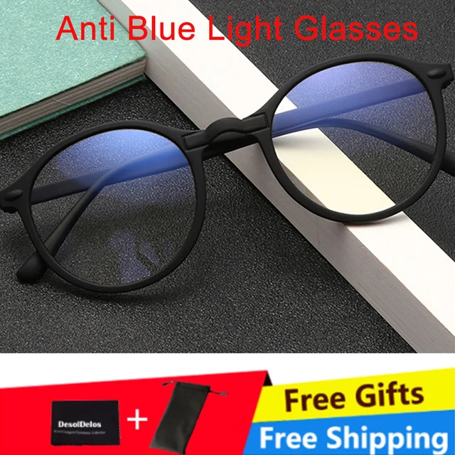 2021 Blue Light Blocking Glasses Women Men Clear Lens Round Eyeglasses Anti Blue Light Computer Glasses Safety Eyewear