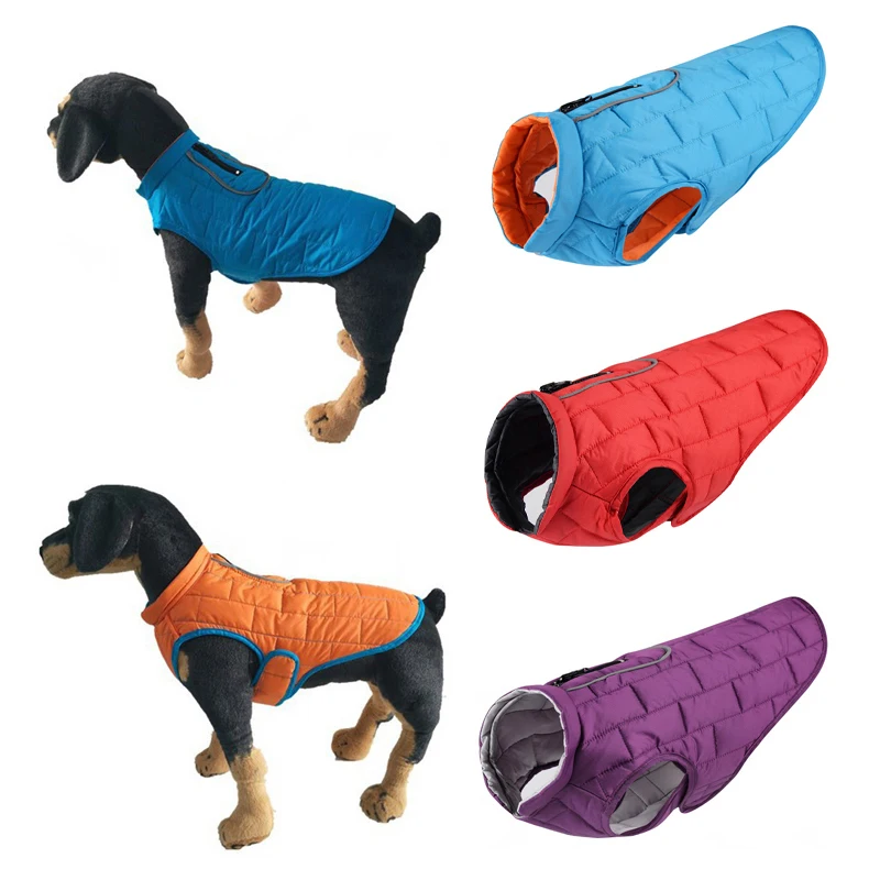 

2018 Waterproof Reversible Dog Jacket Designer Warm Plaid Winter Dog Coats Pet Clothes For Small Medium Large Dogs Chihuahua 25
