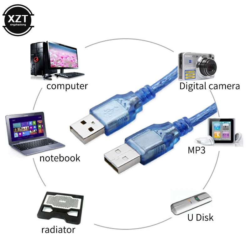 USB 2,0 папа-папа USB2.0 УДЛИНИТЕЛЬ кабель для передачи данных кабель Aux удлинитель USB 2,0 Тип A к USB адаптеру