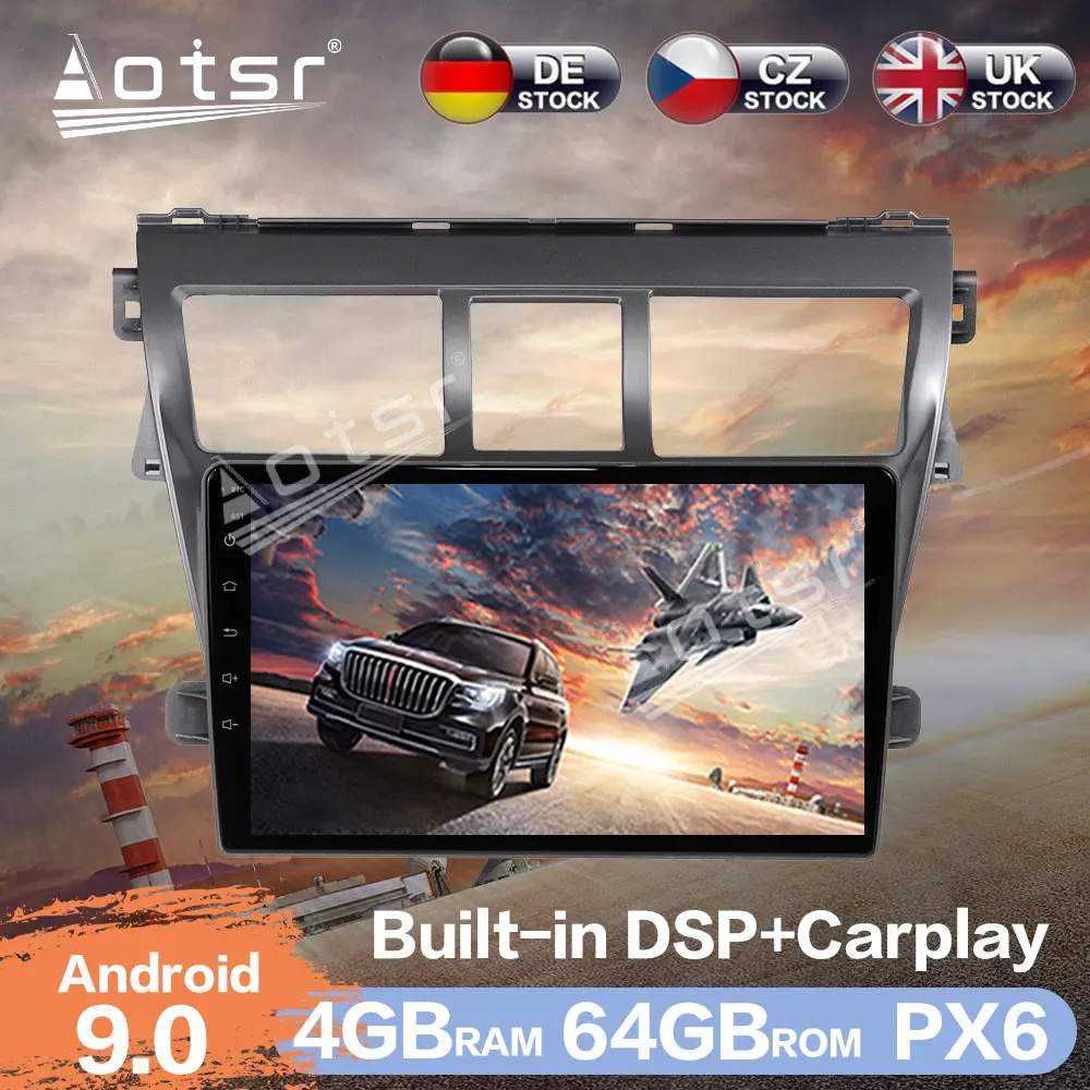 Автомобильный мультимедийный DVD-плеер Aotsr 10 дюймов Android 9 0 4 Гб ПЗУ радио