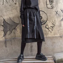 LANMREM, новинка, весенняя, эластичная талия, одноцветная, нестандартная, юбка для женщин, уличная, свободная, Causla, большой карман, юбка для женщин, PD062