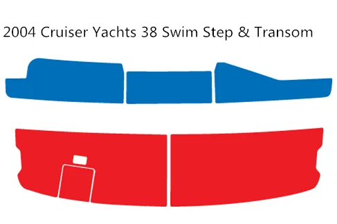 2004 Cruiser Yachts 38 плавающий шаг и транцевая площадка лодка EVA Тиковый настил 1/" 6 мм