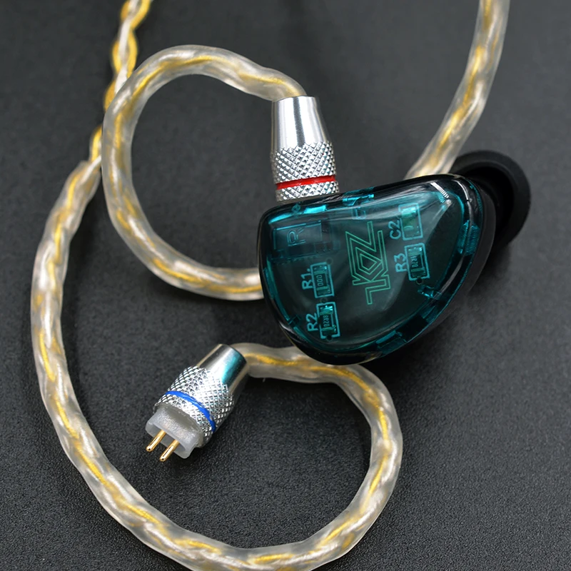 KZ Earphones Gold Silver Mixed plated Upgrade cable Headphone wire for Original ZS10 Pro ZSN ZS10 AS10 AS06 ZST ES4 ZSN Pro AS16