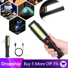 Светильник-вспышка, Рабочая Лампа COB светодиодный инспекционный светильник фонарь, Магнитный ручной рабочий дом, гараж, автомобиль, аварийный, для улицы, кемпинга