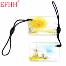 S50 13,56 МГц UID перезаписываемый брелок Сменные записываемые желтые листья RFID брелок для контроля доступа Быстрая 1