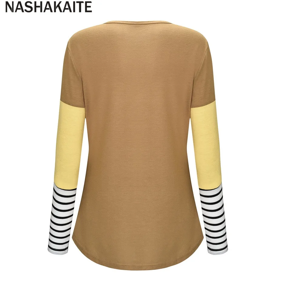 NASHAKAITE, Одежда для беременных, контрастные цвета, топы в полоску, Топ для кормящих,, женская одежда для грудного вскармливания для беременных женщин
