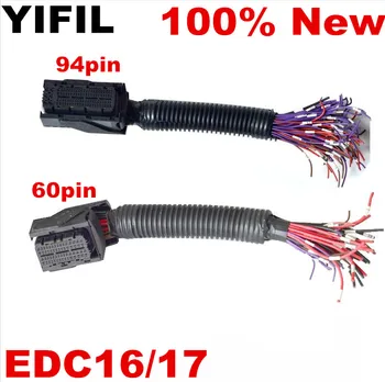 

1 kit New ECU/EDC17/16 94 Pin/Way 60 Pin/Way Car Engine Computer Board Plug Connector With Full Cable Wire Pigtail ForVW Audi