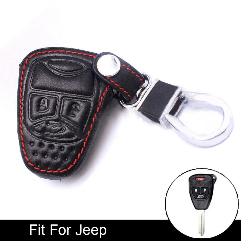 Черный кожаный чехол для дистанционного ключа Защитная крышка для JEEP Патриот 2011-2013 инструменты