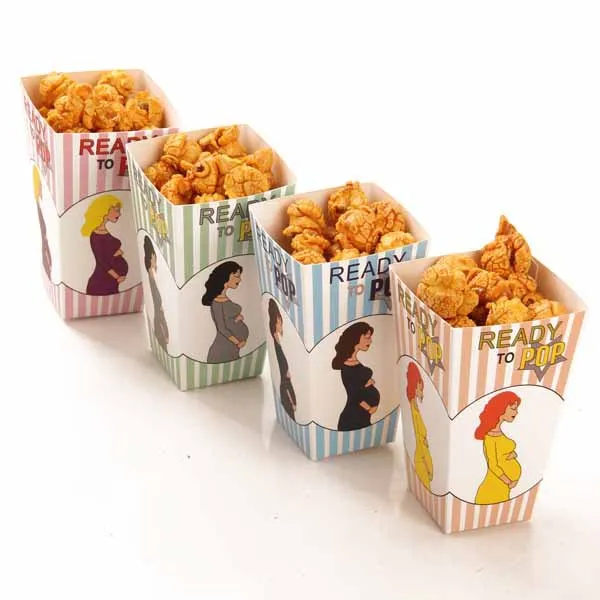 Maternity Party Box Printed Popcorn Box Candy Box Sweet Box Prenatal
