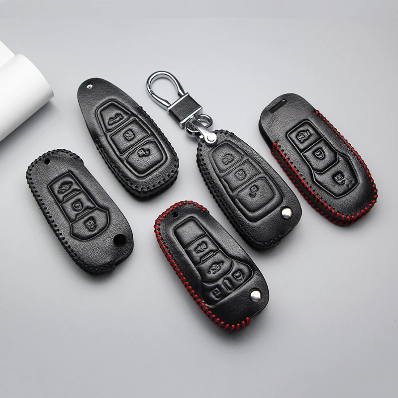 Кожаный Автомобильный чехол для ключей автомобильный Стайлинг пульт