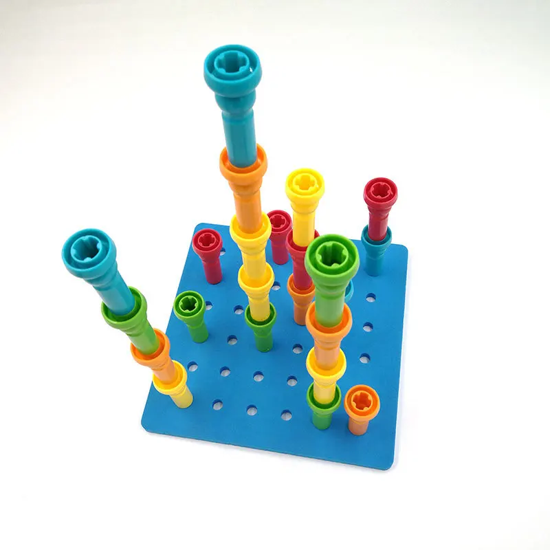 Pegboard Montessori Therapy Fine Motor Skills Pegs Building Series