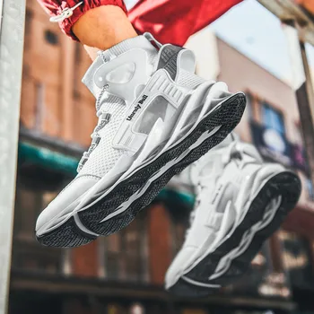 

Men's jogging shoes breathable sports shoes men's comfortable mesh breathable vulcanized shoes plus size cushioning casual shoes