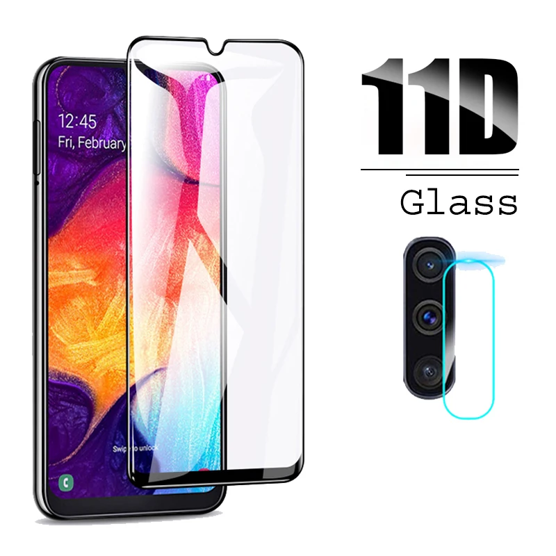 2 в 1 для Samsung Galaxy A50 2019 пленка объектива камеры и 11D защита экрана защитное