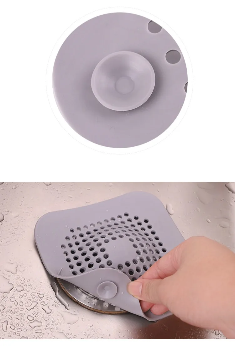 Familysky Hair Catcher Bathroom Floor Drain Bath Stopper TPR Sink Strainer Home Pool Kitchen Vegetable Fruit Residue Filters