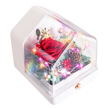 

Eternal Rose Birthday Anniversary Gift Mini Wireless Portable Christmas Bluetooth Speaker With LED Lights Audio Romantic Stereo