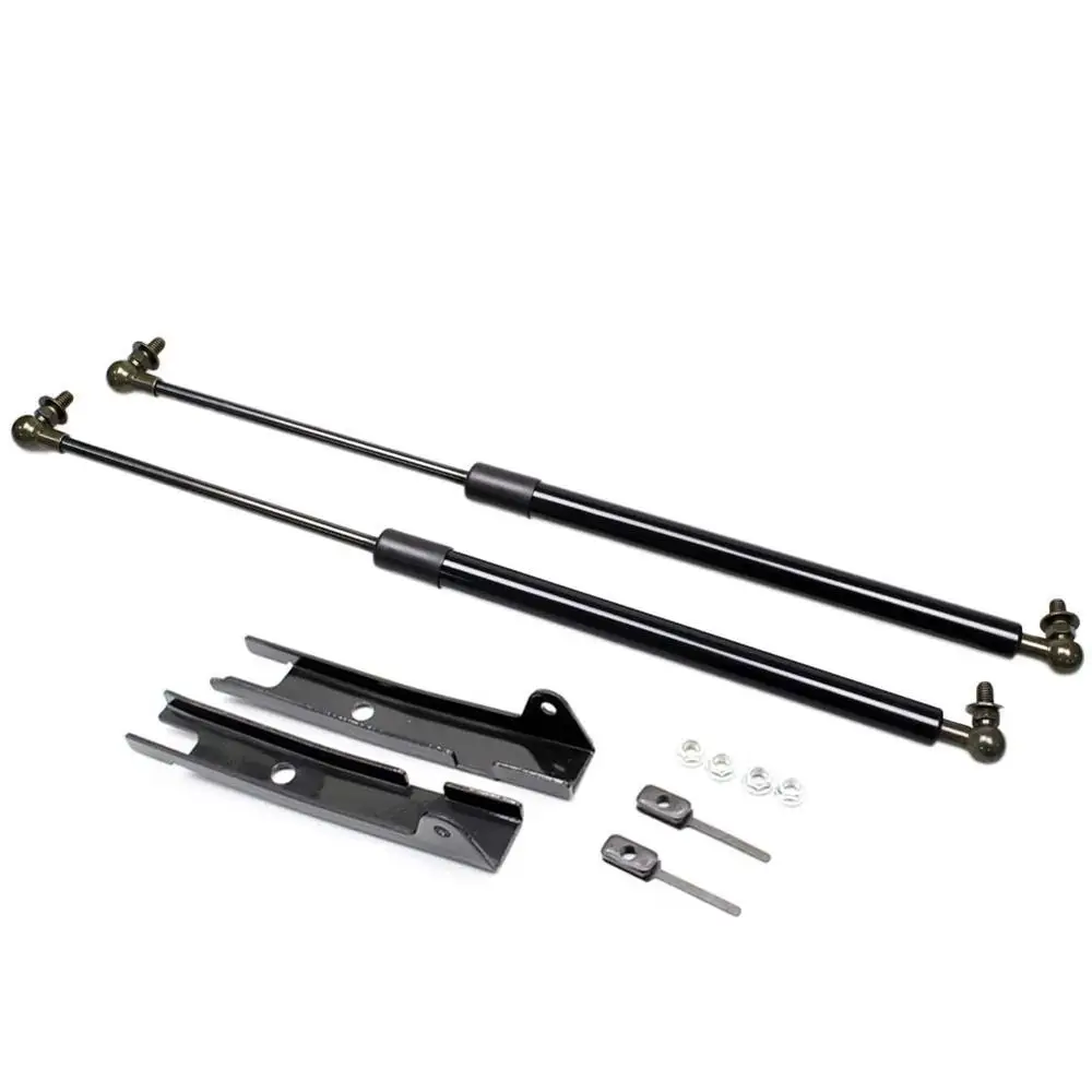 Для TOYOTA FORTUNER TOYOTA SW4- 4x4 аксессуары для пикапов передняя капот газовые стойки Лифт поддержка газовый шок демпфер - Цвет: Черный