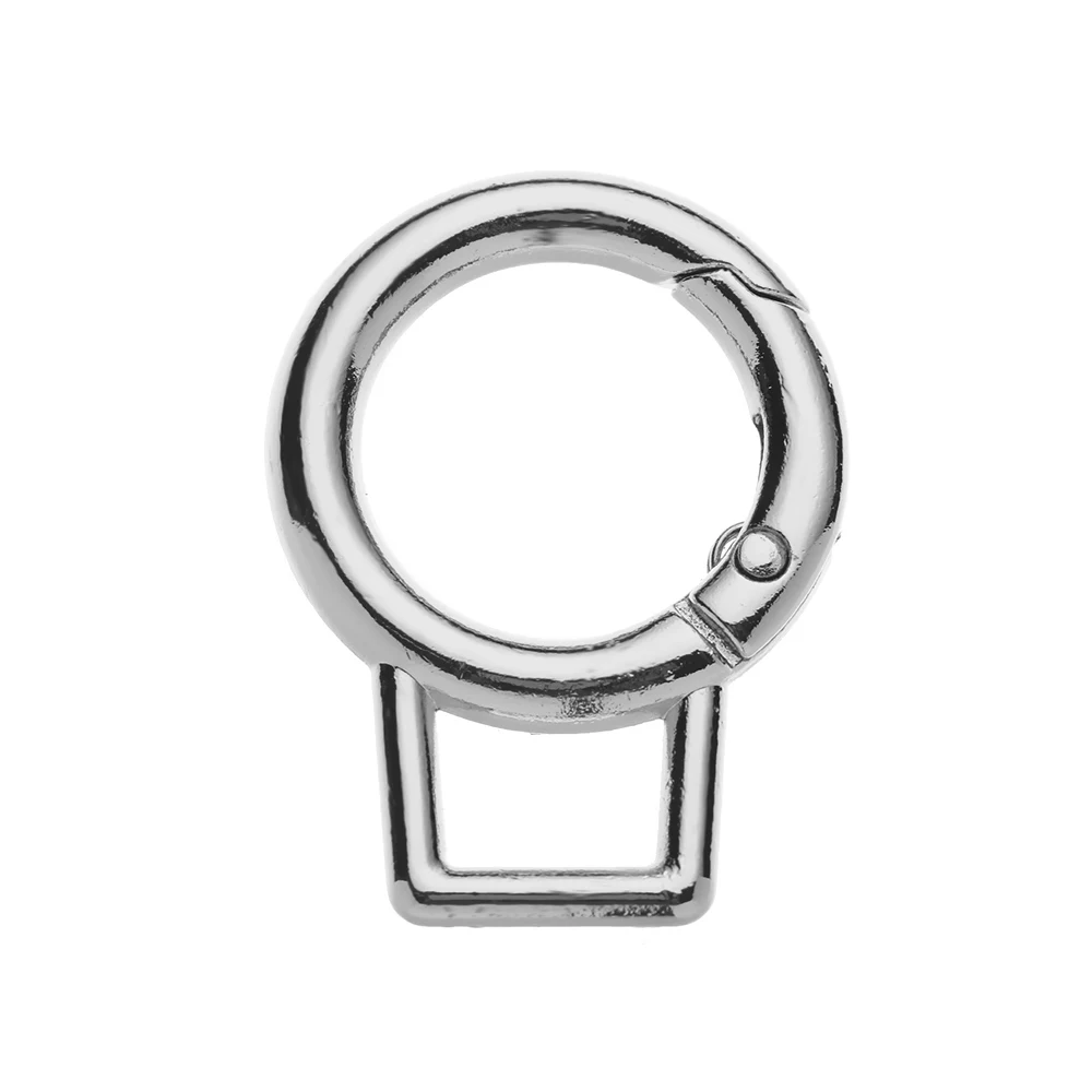 Type 3 - Silver 1 шт. 19 мм оцинкованная пружина ворот уплотнительное кольцо пряжки карабин с зажимом кошельки сумки круглый карабин пояс для крючьев пряжка - Цвет: Type 3 - Silver