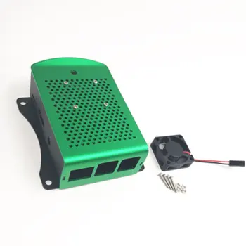 

For Raspberry Pi 3 Model B+ Aluminum Case With Fan Metal Enclosure Silver Green Black Case RPI 3 Box For Raspberry Pi