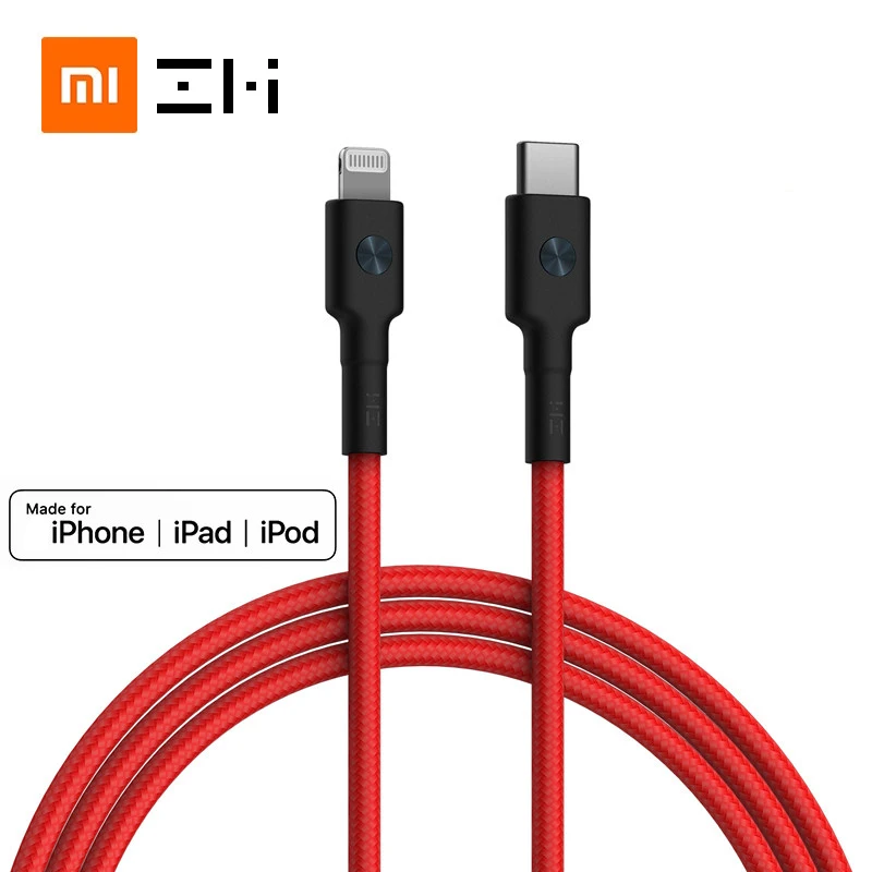 

Original ZMI MFI usb type c to Lightning charging cable PD for iPhone xs xr 8 7 6s plus 11 apple ipad fast charger short 0.3m 1m