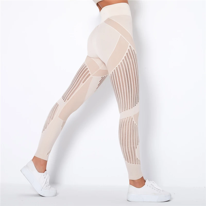 Seamless Leggings High Waist Winter Clothes Women Pants Women Yoga Gym Leggings Sport Workout With Mesh sports leggings yoga pants female tights