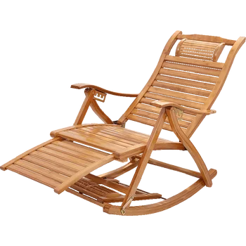 

Bamboo Rocking Chair Adult Rocking Chair Folding Recliner Home Nap Chair Cool Chair Nap Lazy Chair Elderly Leisure Chair