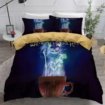 

HELENGILI 3D Bedding Set Smiley cat Print Duvet Cover Set Bedcloth with Pillowcase Bed Set Home Textiles #XLM13