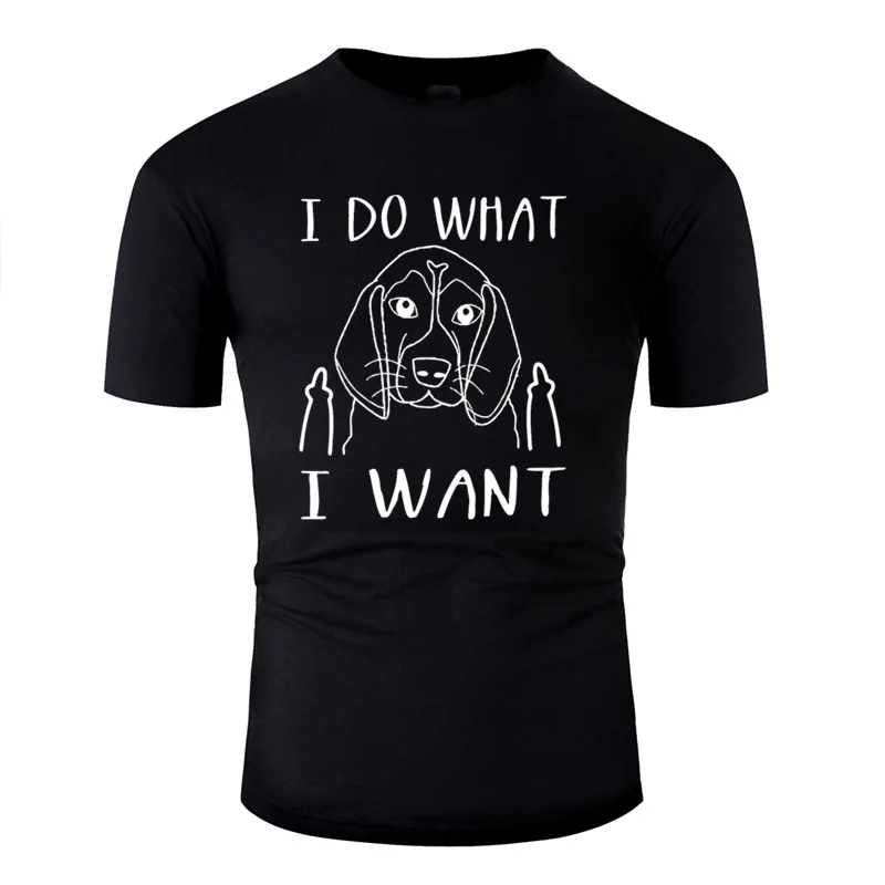 Новинка Повседневная футболка с надписью I Do What Want Beagle взрослые футболки юмором в