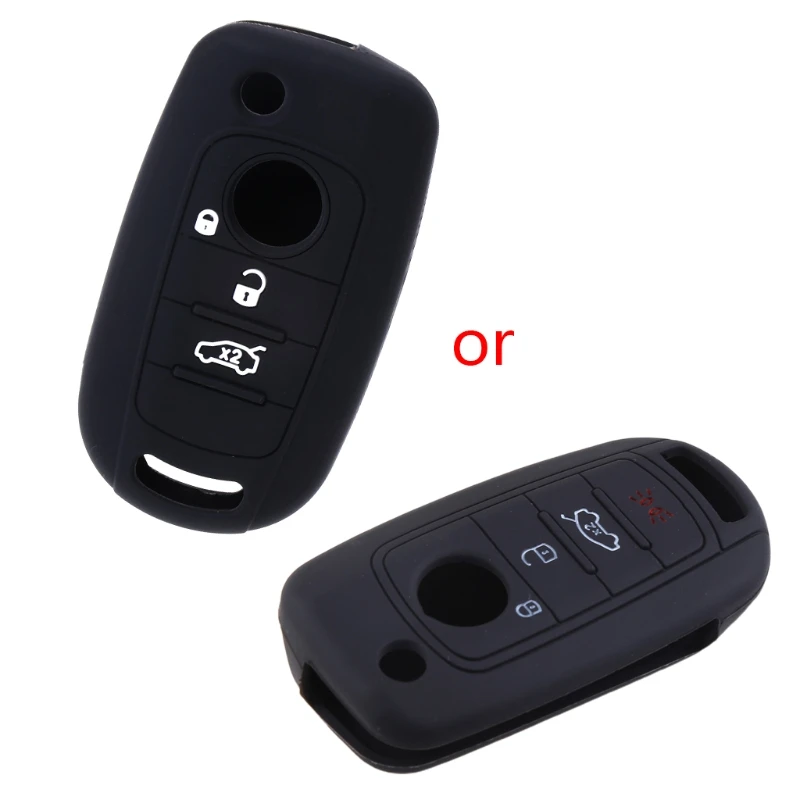 Silicone Car Key Case Cover For Fiat 500X Toro Tipo Egea 3 Buttons Dodge Neon | Автомобили и мотоциклы