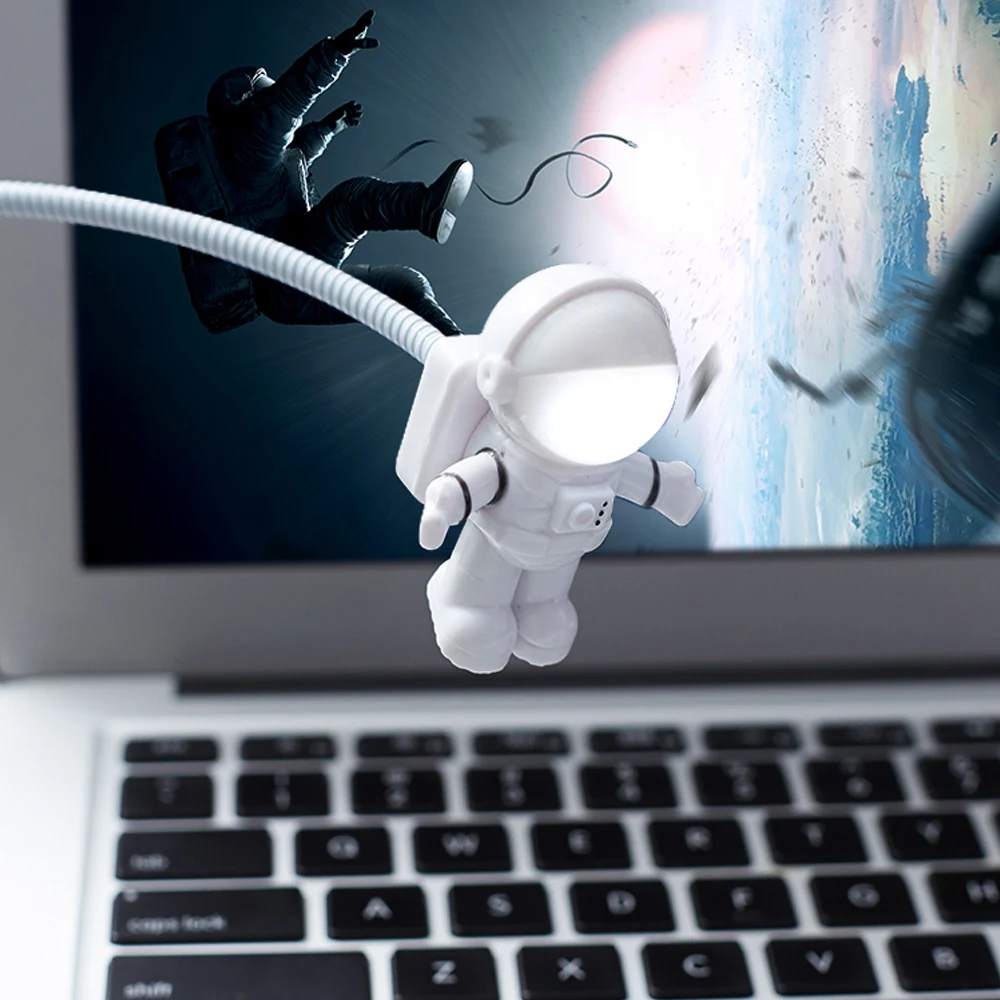 wumedy Adjustable Astronaut USB LED Night Light Lamp for Laptop PC Night Lights