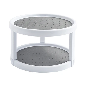 

Rotatable Spice Storage Rack Kitchenware Double-layer Corner Storage Holders Seasoning Bottles Spices Shelf Kitchen Organizer