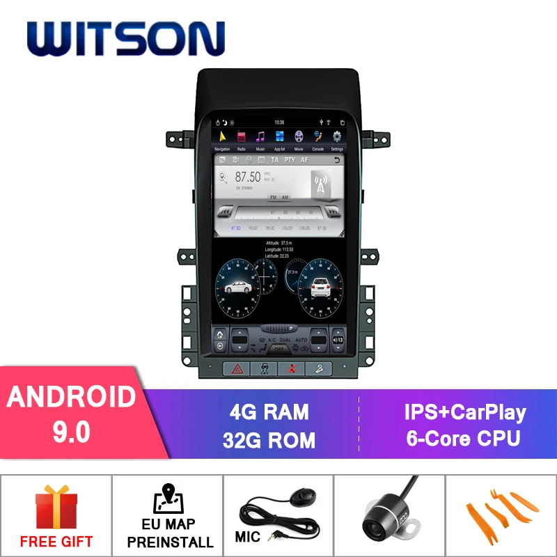 WITSON Android 9 0 Тесла для CHEVROLET CAPTIVA 2008-2012 4 ГБ 32 GPS-навигация стереооптическая |