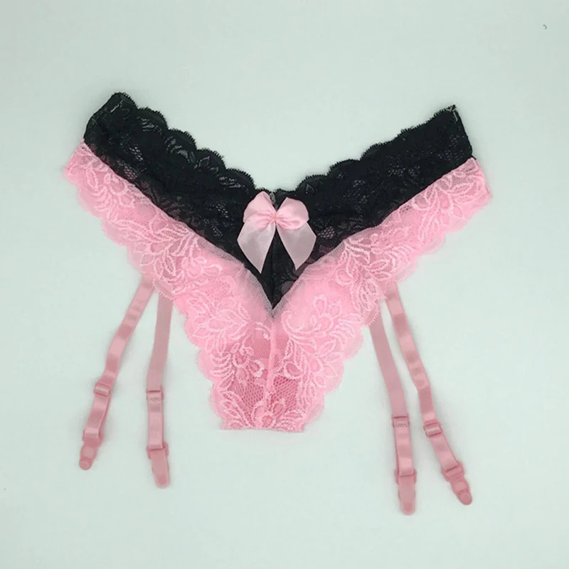 Portejarretelle,Portejarretelles en dentelle transparente pour femme,sousvêtements sans