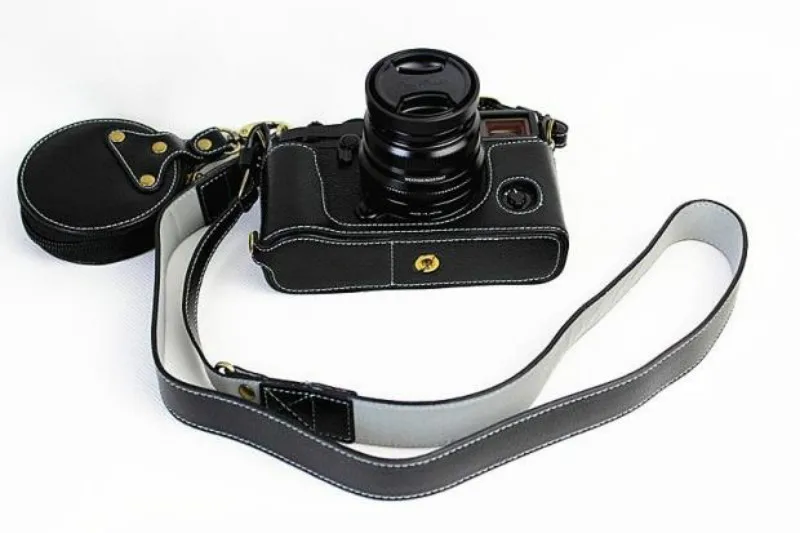 B Black Роскошный чехол для камеры из натуральной кожи для Fujifilm X-PRO3 Fuji X-PRO 2, сумка для камеры, дизайн с открытой батареей+ ремешок+ чехол для аккумулятора - Цвет: B Black