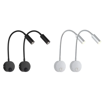 

2PCS DC 12V Reading Light with USB Charging Port, RV Interior Lights, Flexible LED Light Fixtures