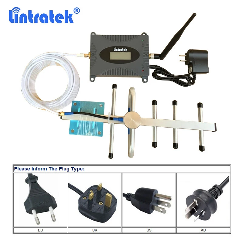 16dBm LCD 디스플레이 2G GSM 900mhz 신호 증폭기 GSM 900 65dB 휴대폰 셀룰러 신호 리피터 증폭기 + GSM 야기 안테나 39