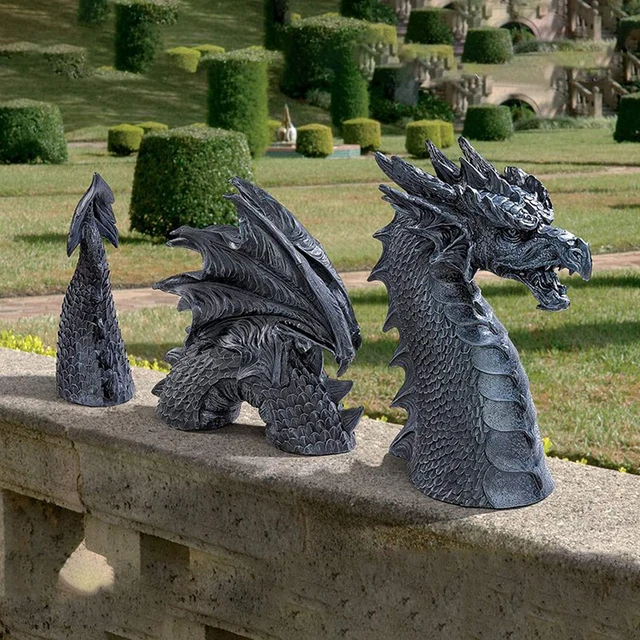 Sárkánykert Dekoráció Gyanta Sárkány Szobor Dekorációk Jardin Garten Húsvéti Kerti Otthoni Kiegészítők - Image 4