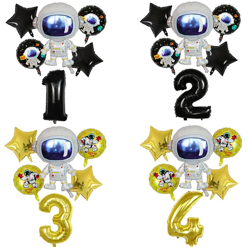 Воздушные шары из фольги 6 шт./лот космическое пространство космонавт ракета