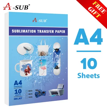 

10sheets 100g A4 Heat Transfer Paper Sublimation paper for Any Inkjet Printer with Sublimation Ink Letter Size