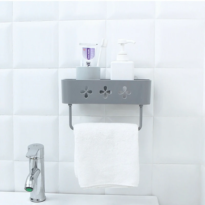 Новая 1 шт. портативная полка для туалета пластиковая многофункциональная присоска полка для ванной комнаты