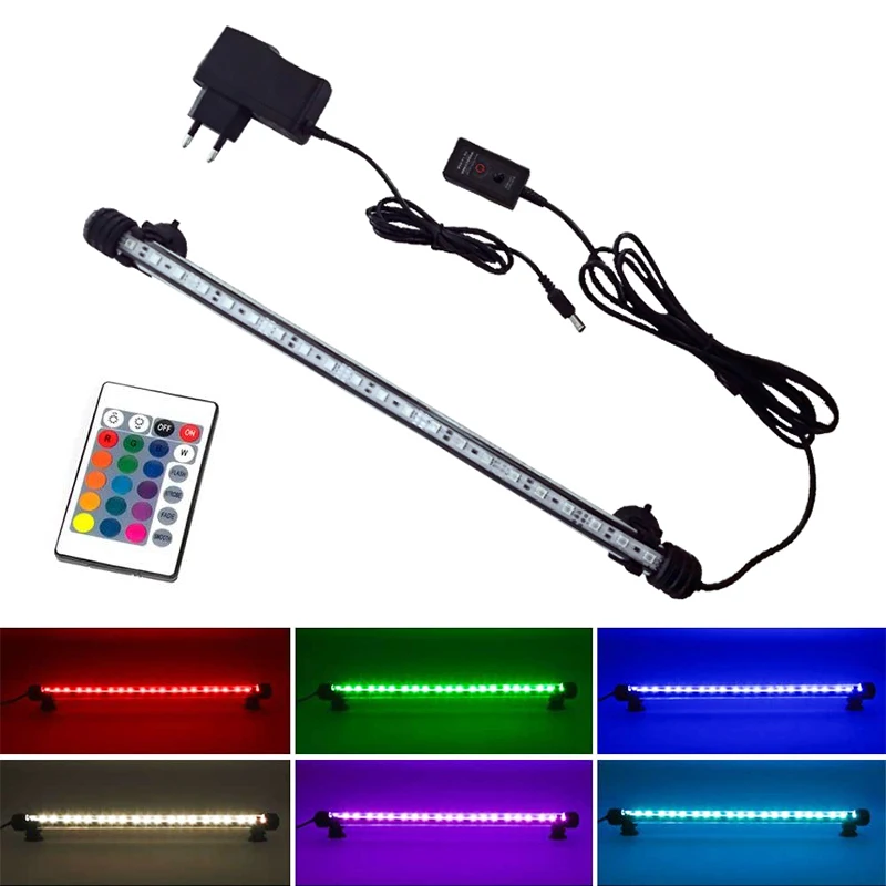 Enchufe europeo para acuario, lámpara para acuario, barra impermeable, luz de buceo, iluminación decorativa para acuario, 220 V, fuente de alimentación para acuario