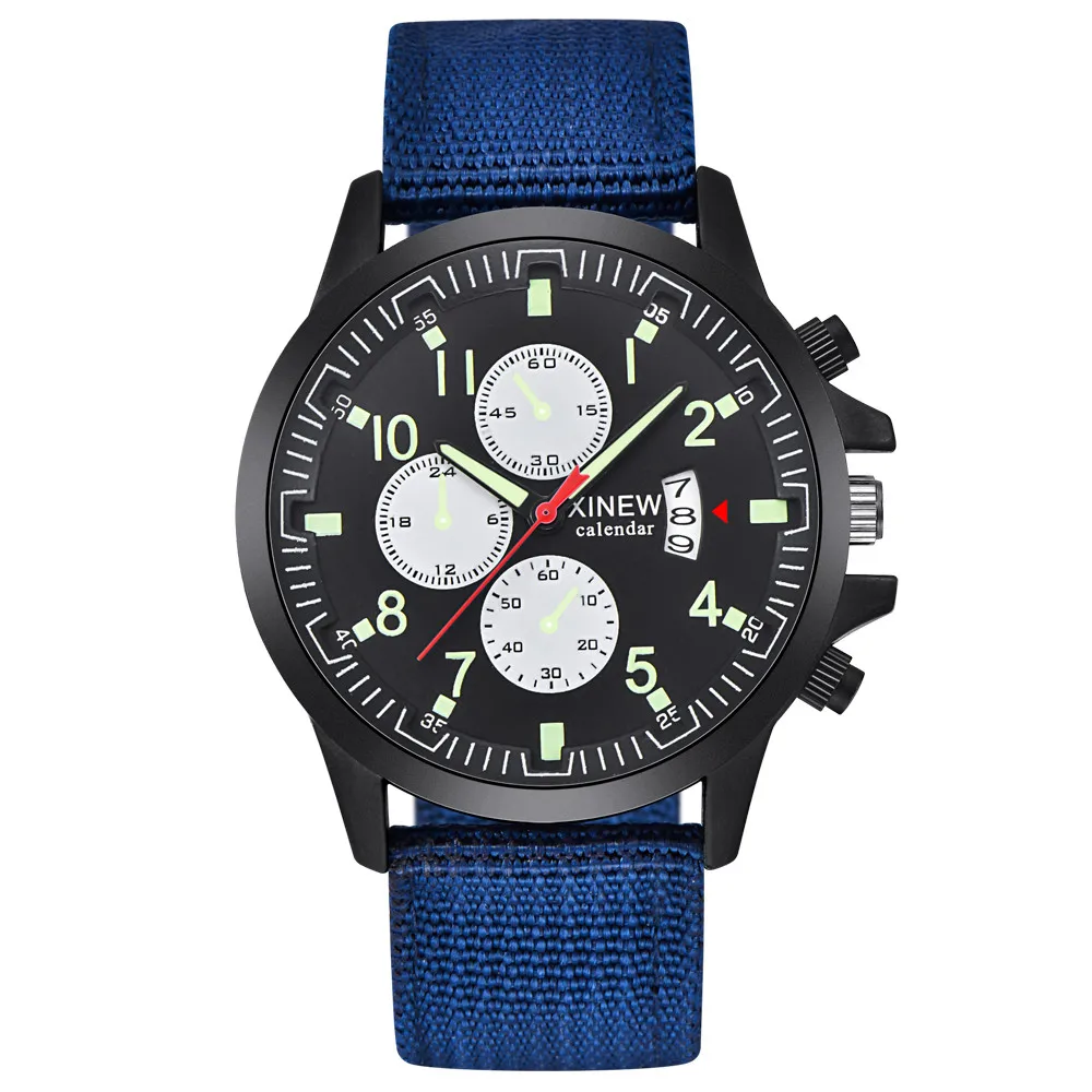 Мужские часы с нейлоновым ремешком Дата часы кварцевые аналоговые армейские зеленые наручные часы для ношения с платьем relogio masculino wo мужские часы# A