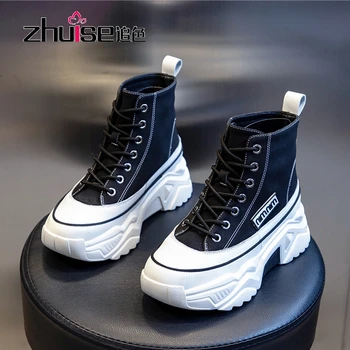 

Martin boots women autumn and winter thick-soled mid-tube British wind turbine short boots women retro leather women's shoes tre