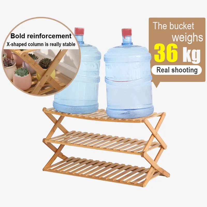 

2/3 Tier Plant Stand Shelf Foldable Shoe Rack Storage Organizer for Home Garden Patio SLC88