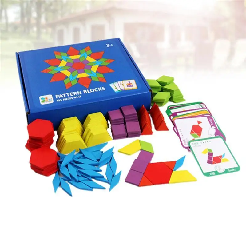 1 Набор головоломка Tangram ранняя образовательная Классическая красочная деревянная головоломка Дошкольная игрушка познавательная головоломка для девочек