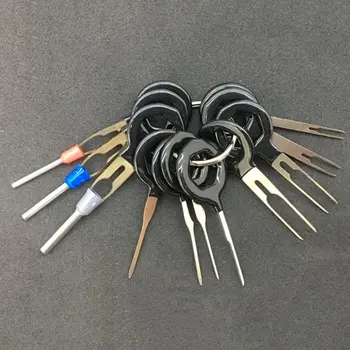 

11pcs/set Auto Car Plug Terminal Extraction Pick Back Needle Wire Harness Connector Crimp Pin Repair Tool Set