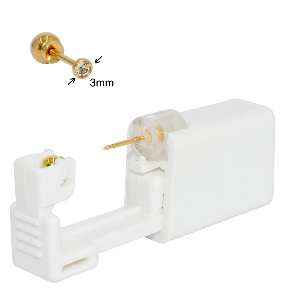 Sterile Surgical Steel Ear Stud with Secure Ball Closure