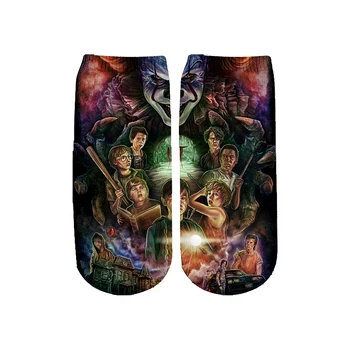 

Tessffel Halloween Horror Harajuku casual Michael Myers jack skellington 3DPrint mens/womens Cotton Cartoon funny ankle socks A3