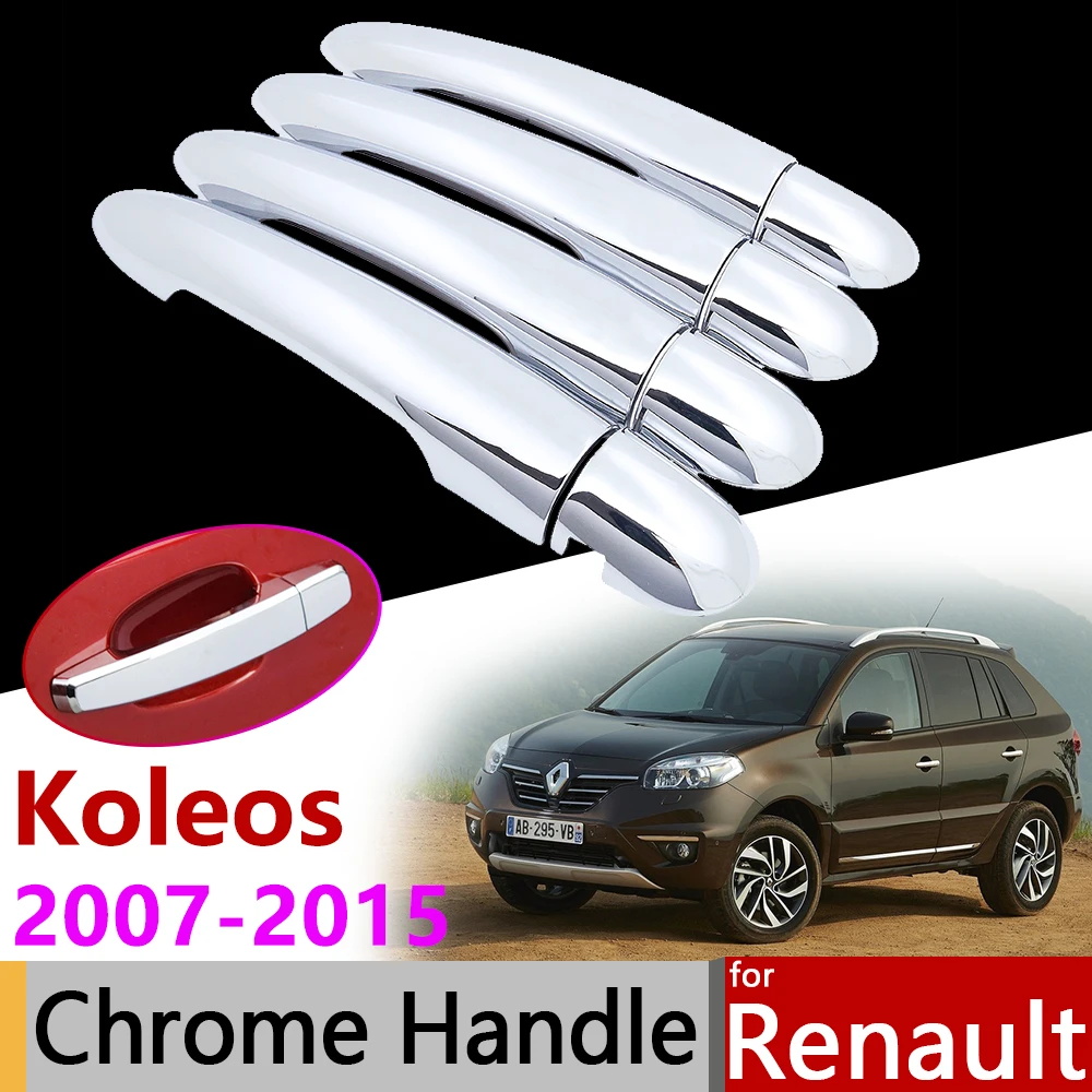 Car Exterior Accessories Door Chrome Handle Cover for Renault Koleos I Samsung QM5 2007~2015 Luxury Protective Trim Set Stickers |